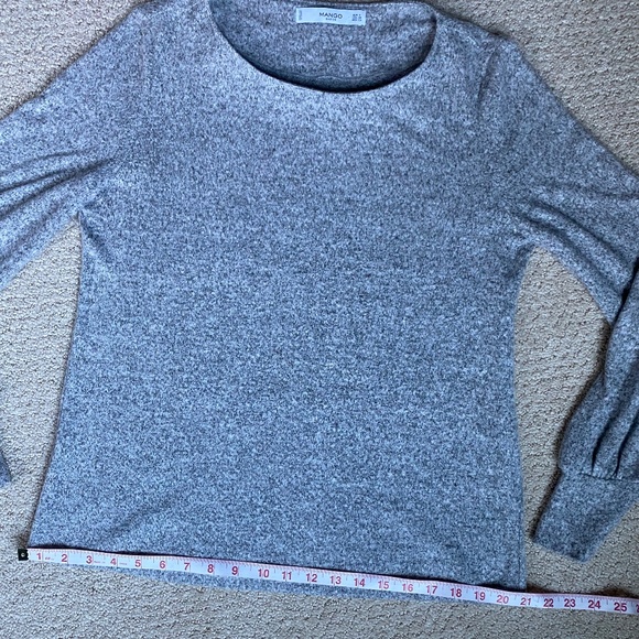 Mango Basics long sleeve sweater puff gray XS - Picture 11 of 15